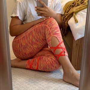 Neon funky high waisted leggings by Vogo Athletics